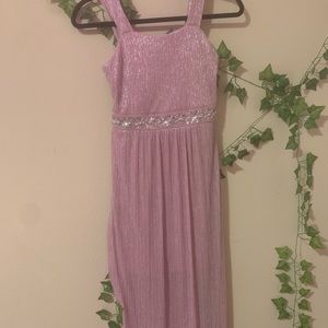 Shiny purple formal dress girls 12